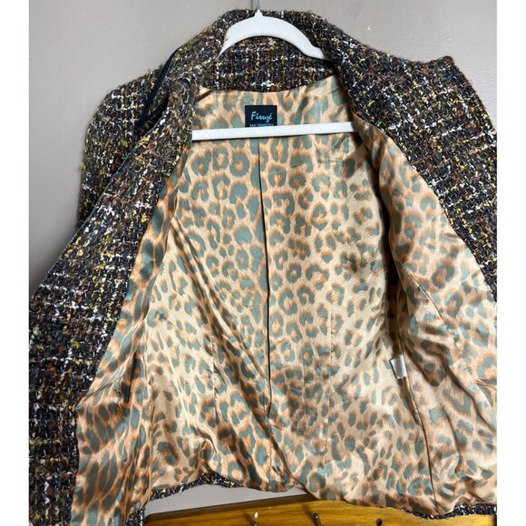 Firuze San Francisco Blazer Tweed Lady Jacket Boucle Glam Preppy Classy Women XS - Picture 3 of 14